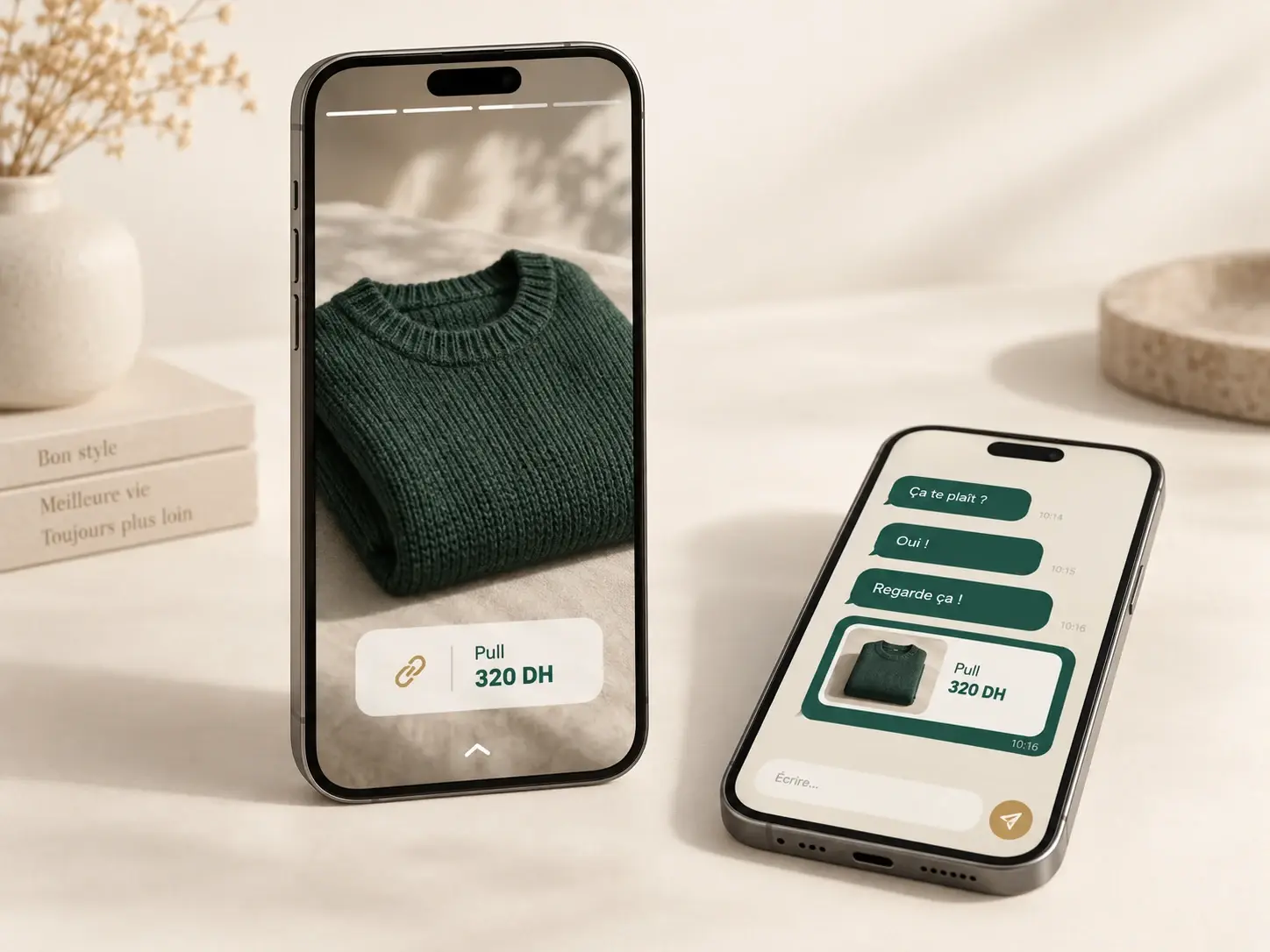 Story Instagram avec le lien vers un produit